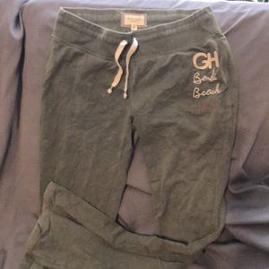 Gilly Hicks stretch pants w/ drawstring sz Medium “Bondi Beach” Olive gray color